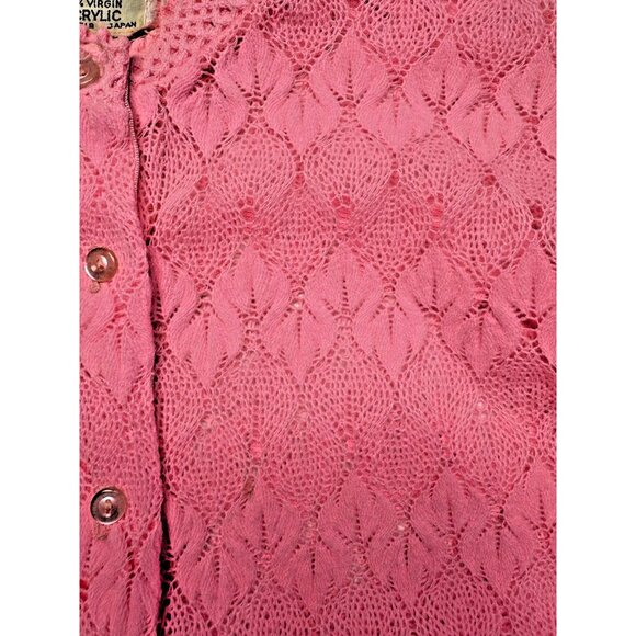 *Vintage Cellini Cardigan Sweater Sm? Bright Pink Grannycore Twee Softie Girly - Picture 3 of 6